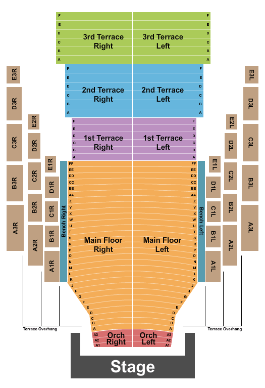 Clowes Memorial Hall Book of Mormon Seating Chart